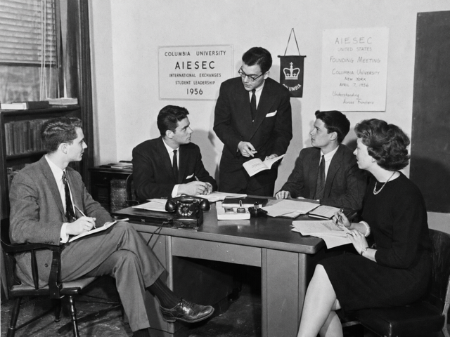 AIESEC founding meeting at Columbia University, 1956