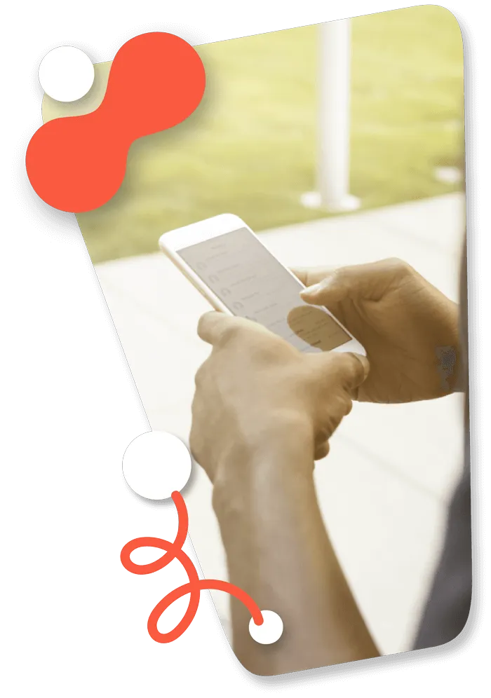 Person scrolling on the phone