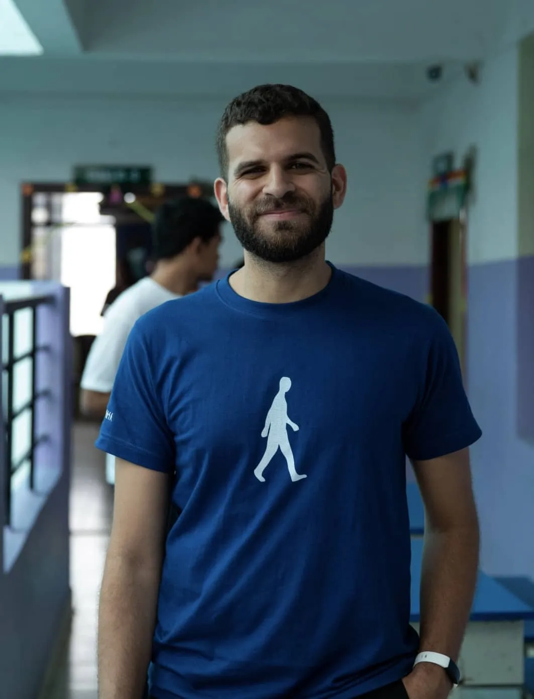 AIESEC President with the walking man t-shirt
