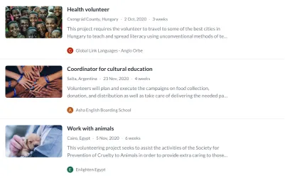 Global Volunteer opportunities on aiesec.org